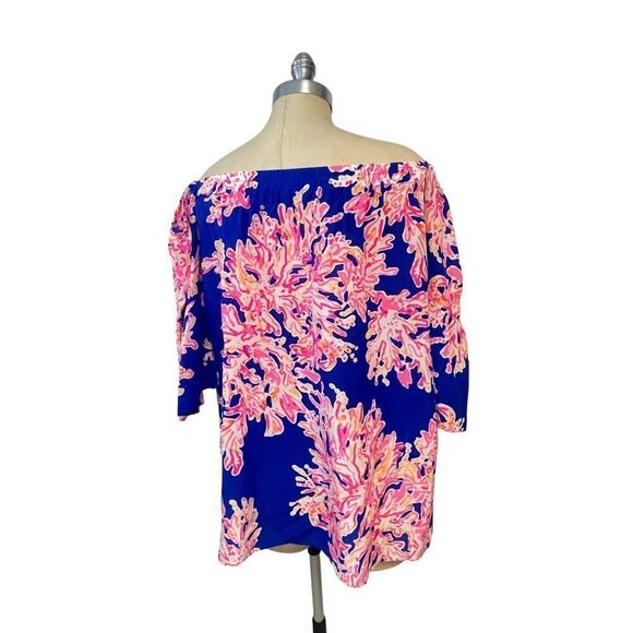 Lilly Pulitzer Sanilla off the shoulder Silk Mini Dress XS extra small - Picture 5 of 8